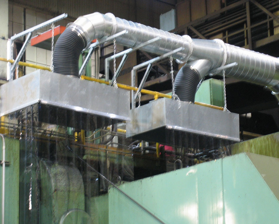 ACS designed and installed the duct work and complete air filtration system in this industrial ventillation system. Industrial ventillation system installation